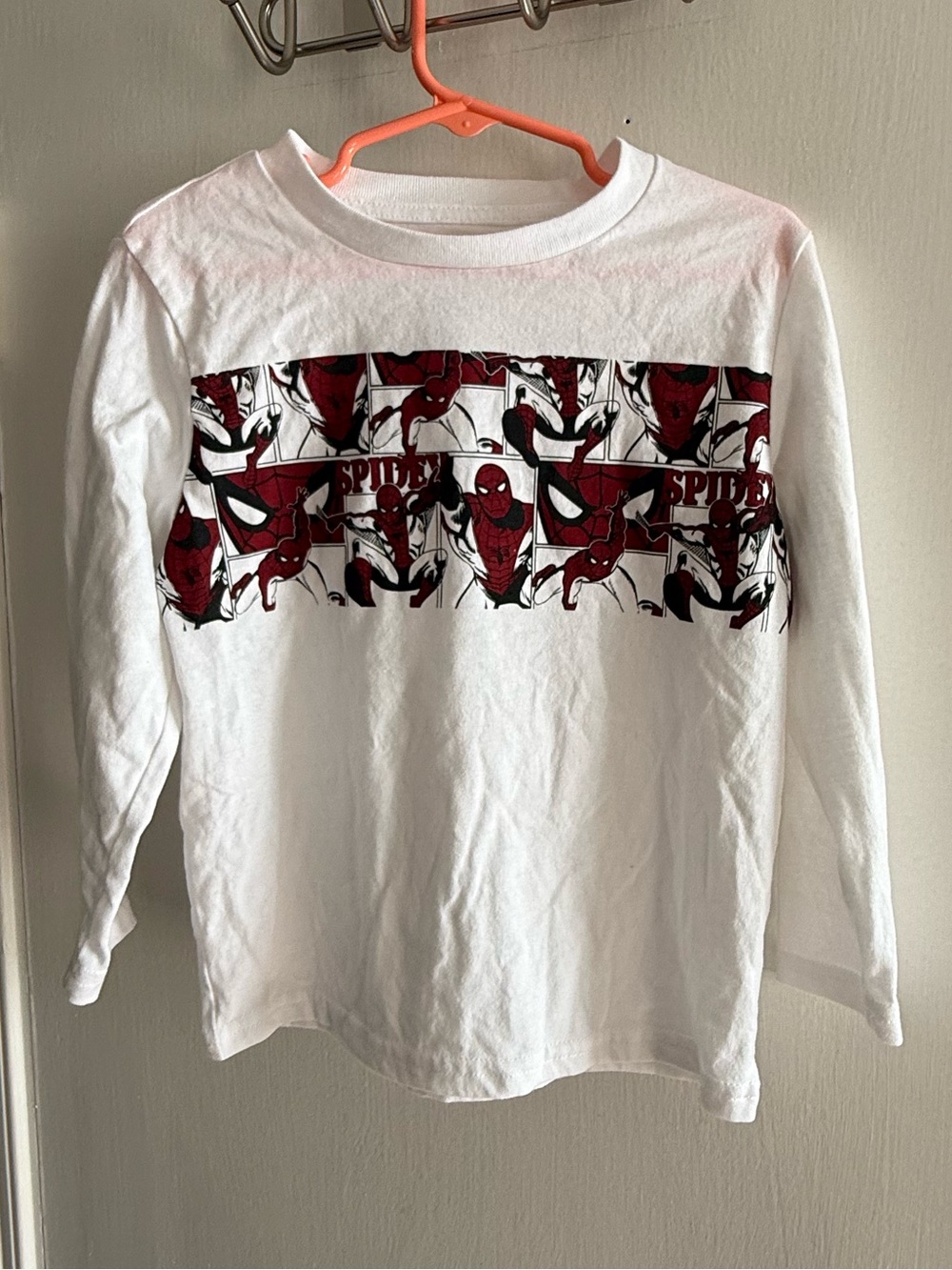 Marvel White Long Sleeve Spider-Man Graphic Tee Size 4T